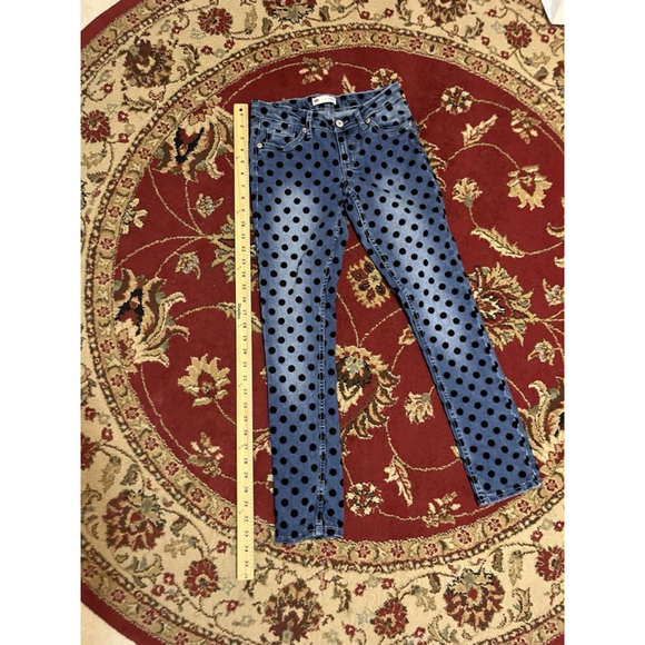Levi's Bottoms Girl’s 711 Skinny Polka Dots Jeans Sz 12 Regular - Picture 1 of 6